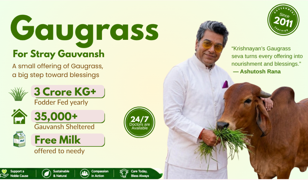 Krishnayan Gaugrass Seva – Supporting the Daily Care of Gau Mata