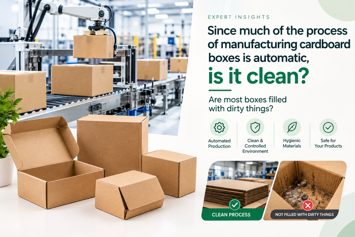 Since much of the process of manufacturing cardboard boxes is automatic, is it clean? Are most boxes filled with dirty things?