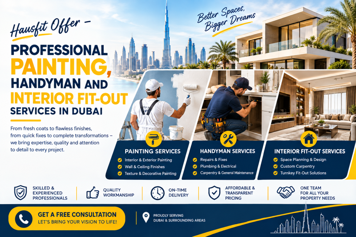 Hausfit Offer – Professional Painting, Handyman and Interior Fit-Out Services in Dubai