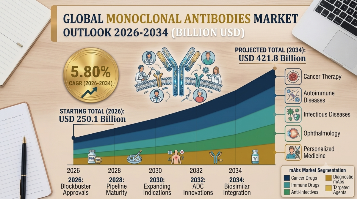 Monoclonal Antibodies Market Size, Share, Latest Insights and Forecast 2026-2034