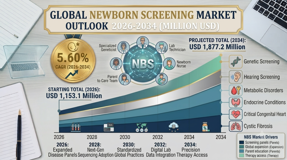 Newborn Screening Market Size, Share, Growth Factors, Analysis and Forecast 2026-2034