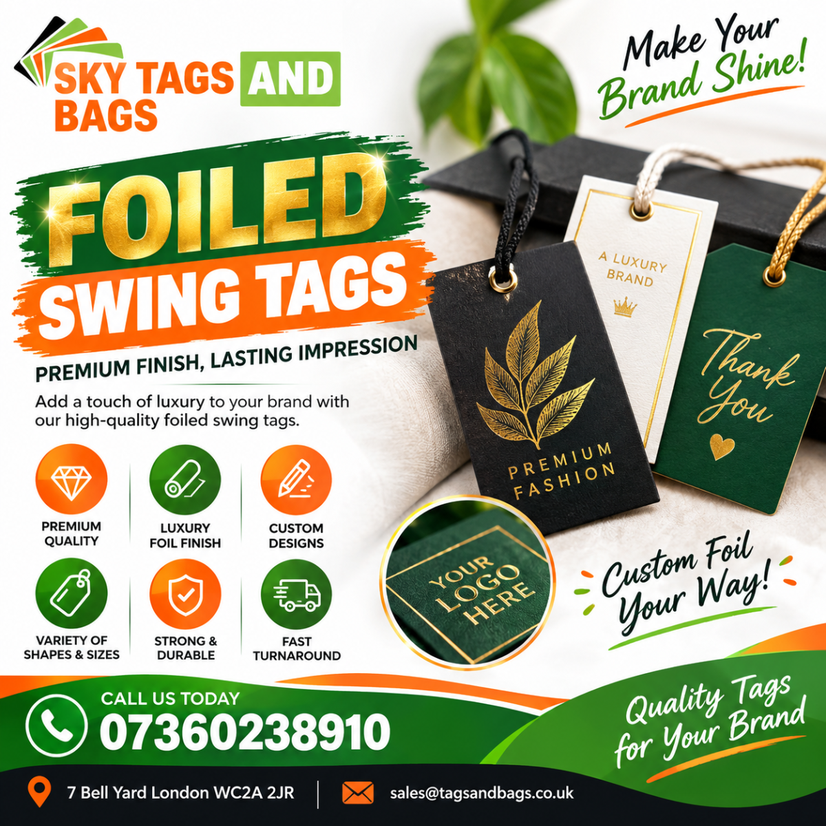 Affordable Luxury Swing Tags UK: The Power of Foil Finishing