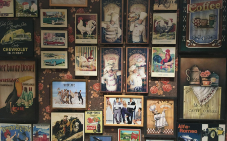 How to Build a Gallery Wall Using Vintage Car Posters 