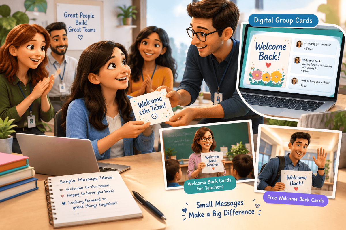 Creating a Welcoming Workplace Through Personal Notes and Digital Group Cards