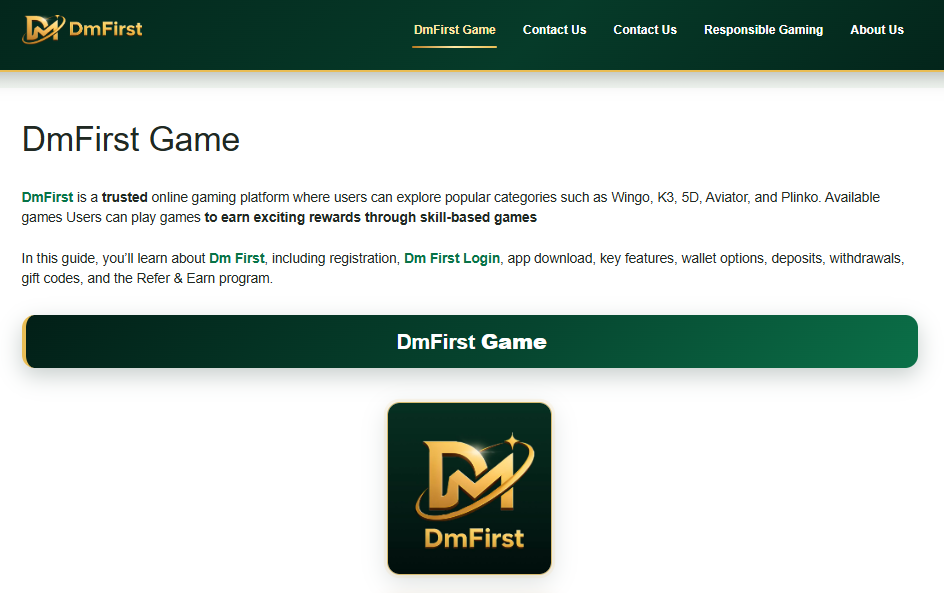 Dmfirst Game 2026: A Beginner's Guide to Dm First Online Games, Features and Security