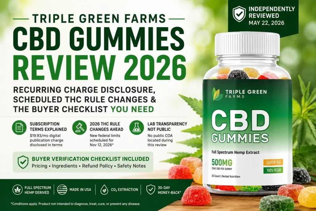 Triple Green Farms Gummies Reviews 2026 – Is It a Top-Rated Product?