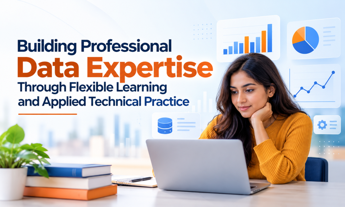 Building Professional Data Expertise Through Flexible Learning and Applied Technical Practice