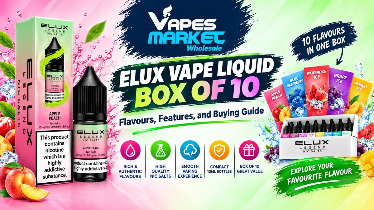Elux Vape Liquid Box of 10: Flavours, Features, and Buying Guide