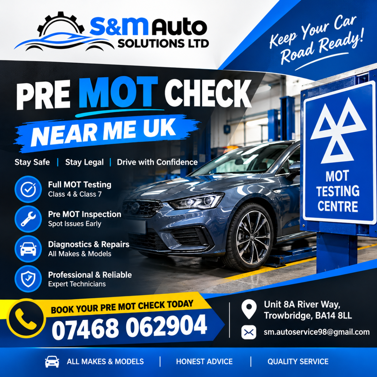 Pre MOT Check Near Me: Prepare Your Cars for MOT in Trowbridge