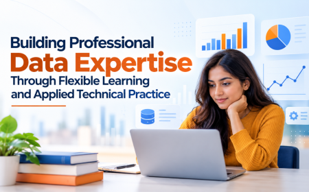 Building Professional Data Expertise Through Flexible Learning and Applied Technical Practice