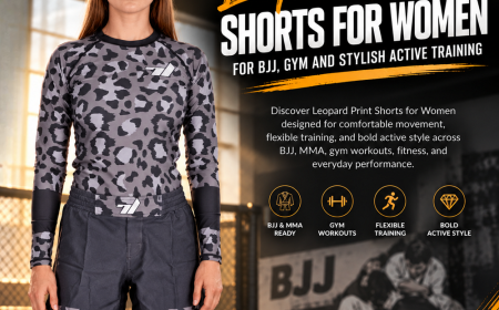 Leopard Print Shorts for Women for Stylish BJJ, Gym and Active Training