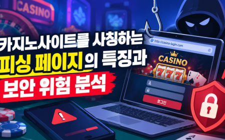 카지노사이트를 사칭하는 피싱 페이지의 특징과 보안 위험 분석
