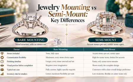 Jewelry Mounting vs Semi-Mount: Key Differences